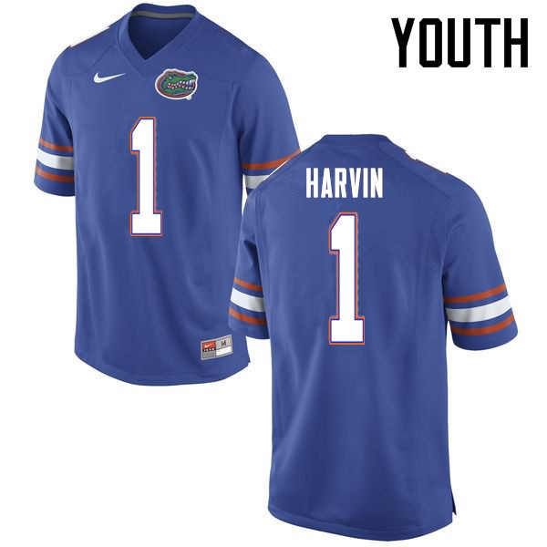 Youth NCAA Florida Gators Percy Harvin #1 Stitched Authentic Nike Blue College Football Jersey JWQ3865HN